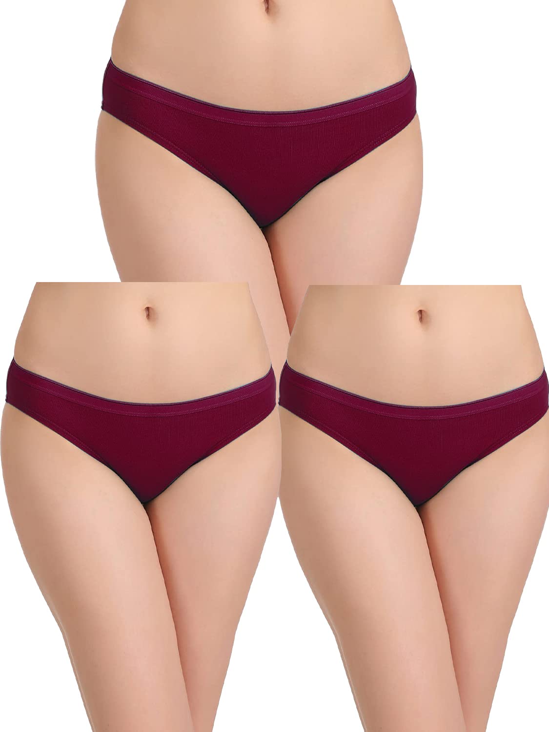 QUME99 Plain Panty Combo Panty for Women and Girls Pack of 3, Made up of Soft Comfortable Cotton Fabric,Mid Rise,Hipster, Brief, Ladies Underwear-image-20