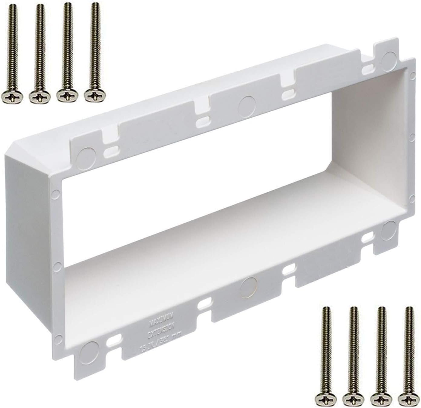 iMBAPrice BE41 (4Gang) Electrical Power Outlet Box Extender, White