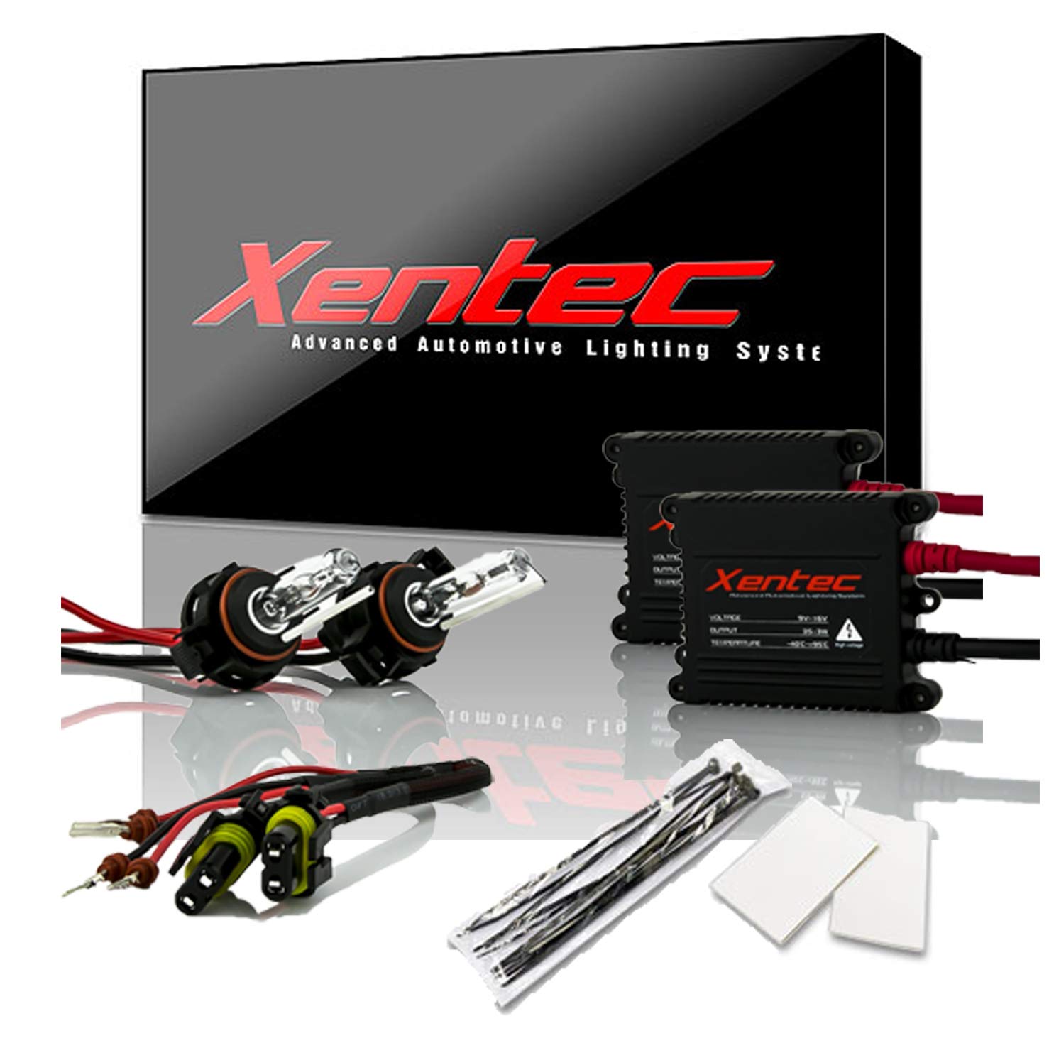 Xentec 5202 10000K HID xenon bulb x 1 pair bundle with 2 x 35W Digital Slim Ballast (Ocean Blue)