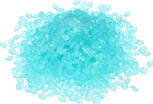 MECCANIXITY 5000 piedras brillantes de 3 a 0.197in, decoración de piedras luminosas en la oscuridad, decoración de bricolaje azul decorativo para