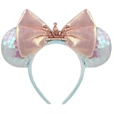 Minnie Sequin mouse Ears Headband for Women Girls Boys, Sequin Bow Headbands Classic Glitter Party Princess Decoration Cosplay Birthday Christmas Party