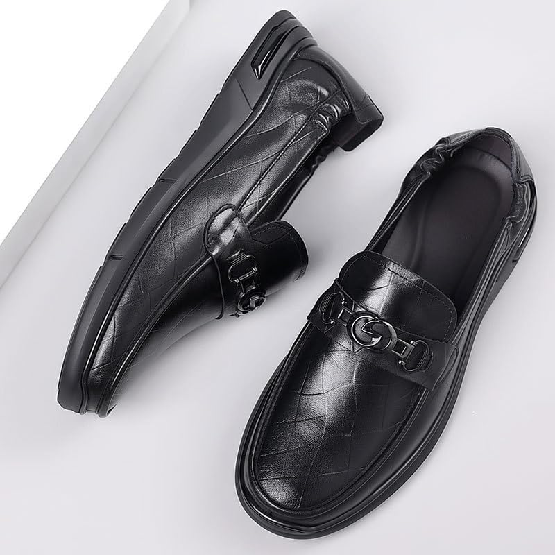 Men's Slip-on Shoes New Spring Loafers Shoes Embossed British Style Driving Flats4