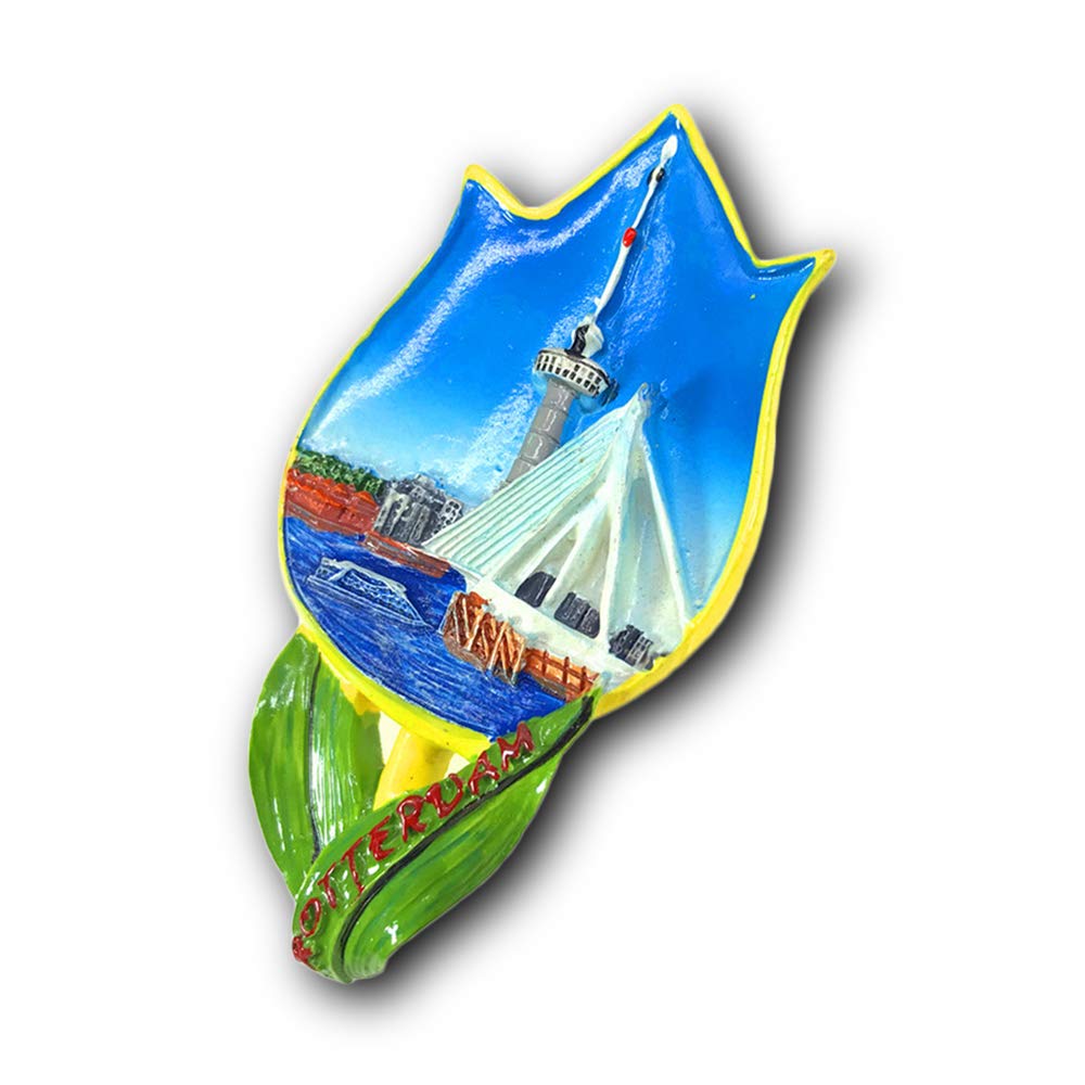 Magnete Frigorifero 3D Rotterdam Holland, Souvenir Turistico In Resina, Dimensioni Mini 9x5 Cm, Regalo Viaggio - 2