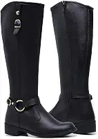 Bota Feminina Cano Longo Montaria Aurora com Zíper e Fivela