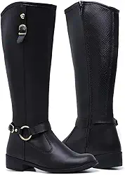 Bota Feminina Cano Longo Montaria Aurora com Zíper e Fivela