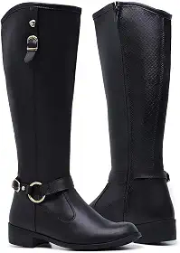 Bota Feminina Cano Longo Montaria Aurora com Zíper e Fivela