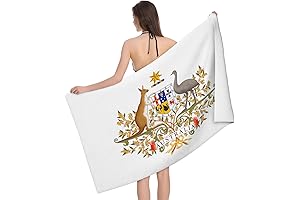 Immersive Australian Open Experience: Coat of Arms Beach Towel