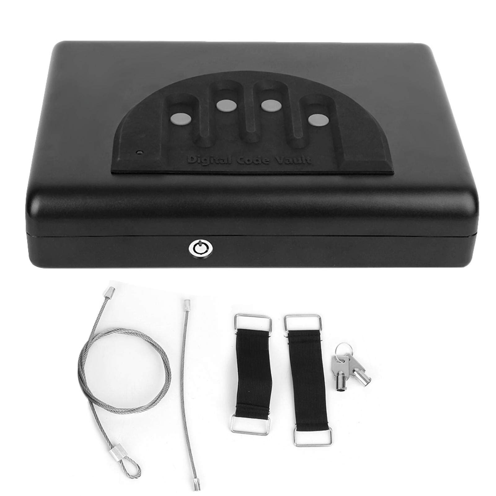 Sonew Caja de Seguridad de Contraseña, Portátil con Llave de Repuesto, Caja de Seguridad de Almacenamiento de Contraseña Digital Electrónica, para Guardar Joyas de Valor