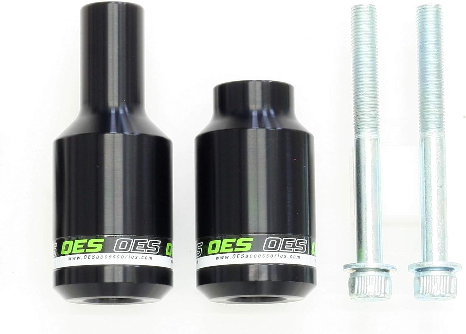 OES No Cut Frame Sliders for 2019 2020 2021 2022 2023 ZX6R 636 Green Logos (Will Not Fit 2024 Models)