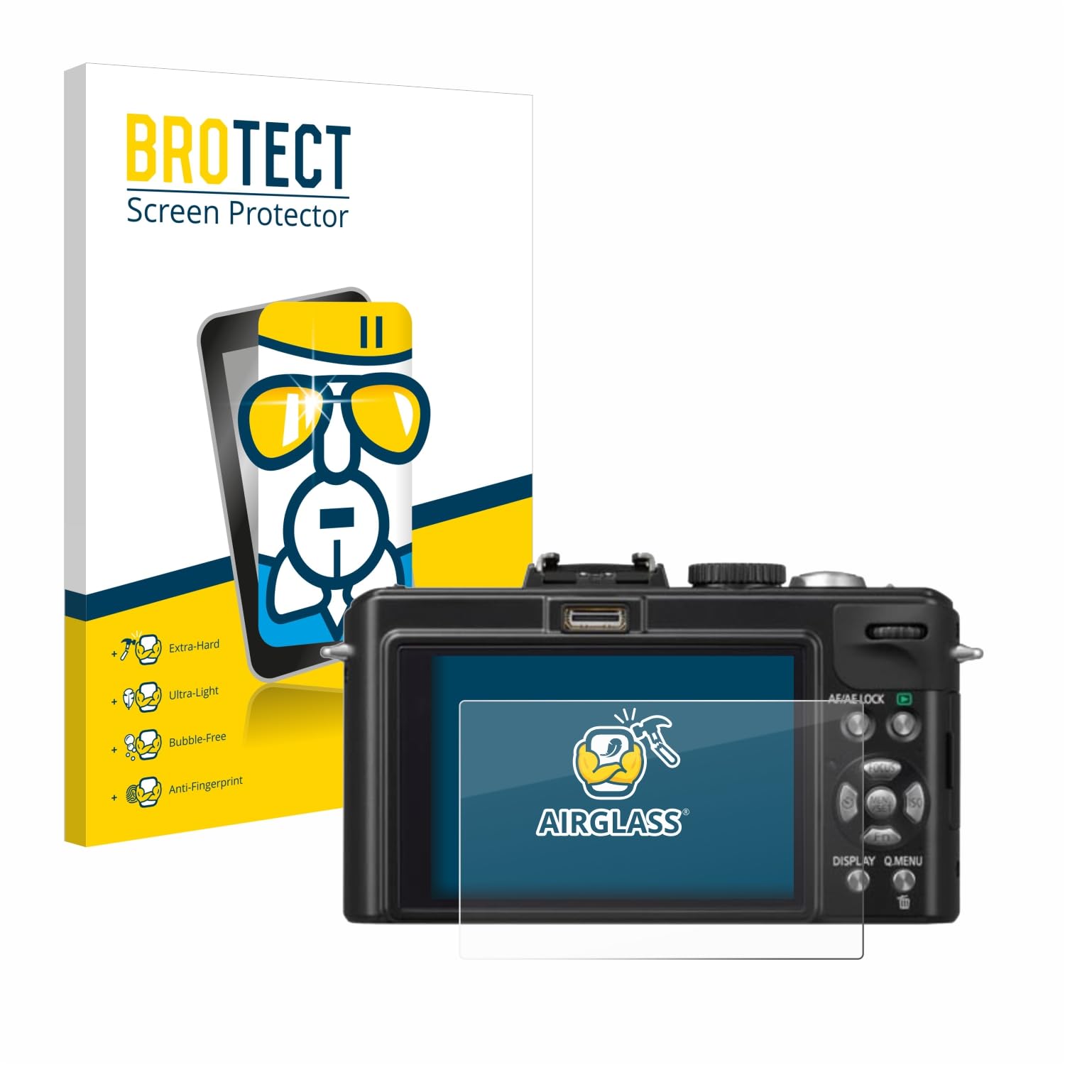 brotect Pellicola Protettiva Vetro per Panasonic Lumix DMC-GX80 Protezione Schermo (3 Pezzi) [Durezza Estrema 9H, Chiaro
