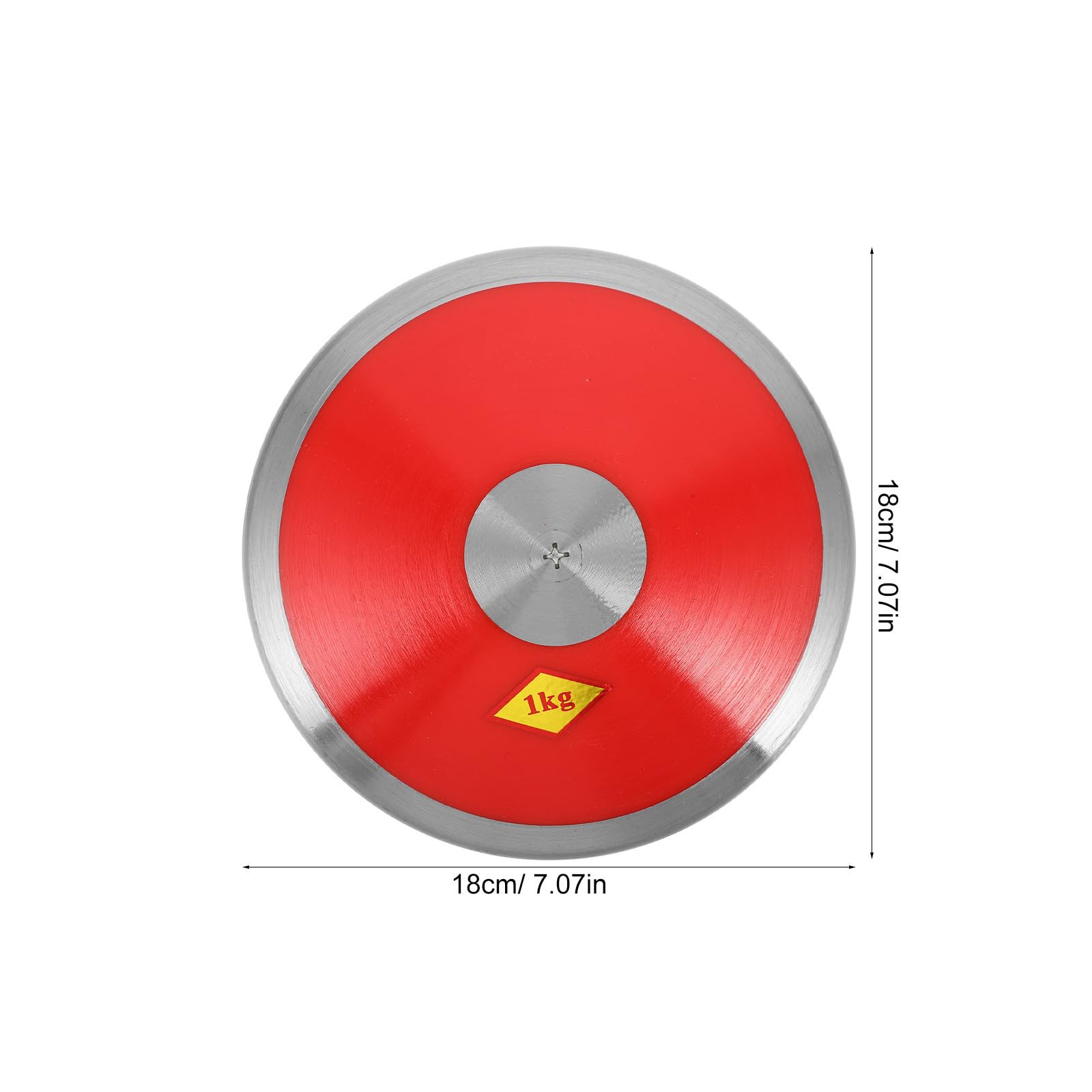 TOYANDONA Disco de Entrenamiento Deportivo de Nylon Rojo de 1kg Superficie Antideslizante y Textura Mejorada para Deportistas Jóvenes en Deportes al Aire Libre