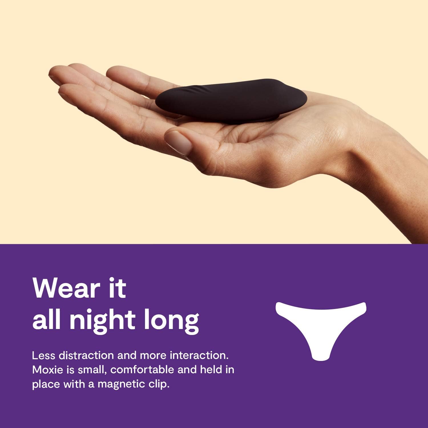 We-Vibe Moxie Wearable Lay On Panty Vibrator | Remote & App Control Vibrating Sex Toy for Couples | Clitoral Stimulator with 10 Intensity Levels | Adult Sexual Pleasure Tools | Waterproof | Aqua: Black