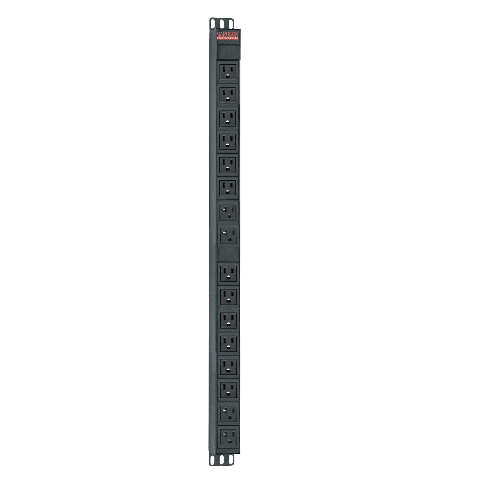 Maruson 16 Outlets Rack Mount PDU Power Strip for Network Server Racks - 20A, 120V - 1050 Joules Protection, 10ft Power Cord with 5-20P, 0U Vertical, PDU-V2016