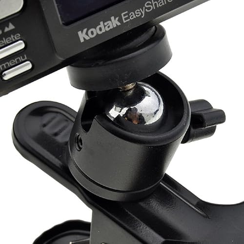 Miniatura 5 de SLOW DOLPHIN Soporte para trípode con clip de cámara con soporte reflector de flash con tornillo de 14 de pulgada, giro de 360 grados para cámara de