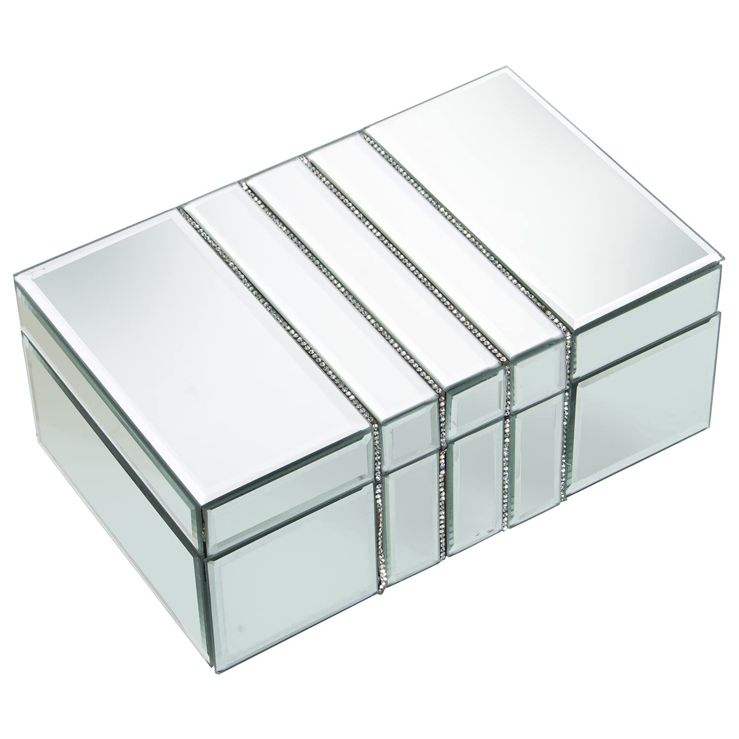 Organiseur bijoux verre miroir anti-ternissement pour bagues