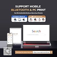 Vista 9 de iDPRT Impresora portátil inalámbrica para viajes, 300 DPI sin tinta, térmica, pequeña impresora para uso doméstico, oficina, vehículos, impresora