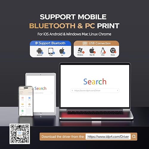 Miniatura 9 de iDPRT Impresora portátil inalámbrica para viajes, 300 DPI sin tinta, térmica, pequeña impresora para uso doméstico, oficina, vehículos, impresora