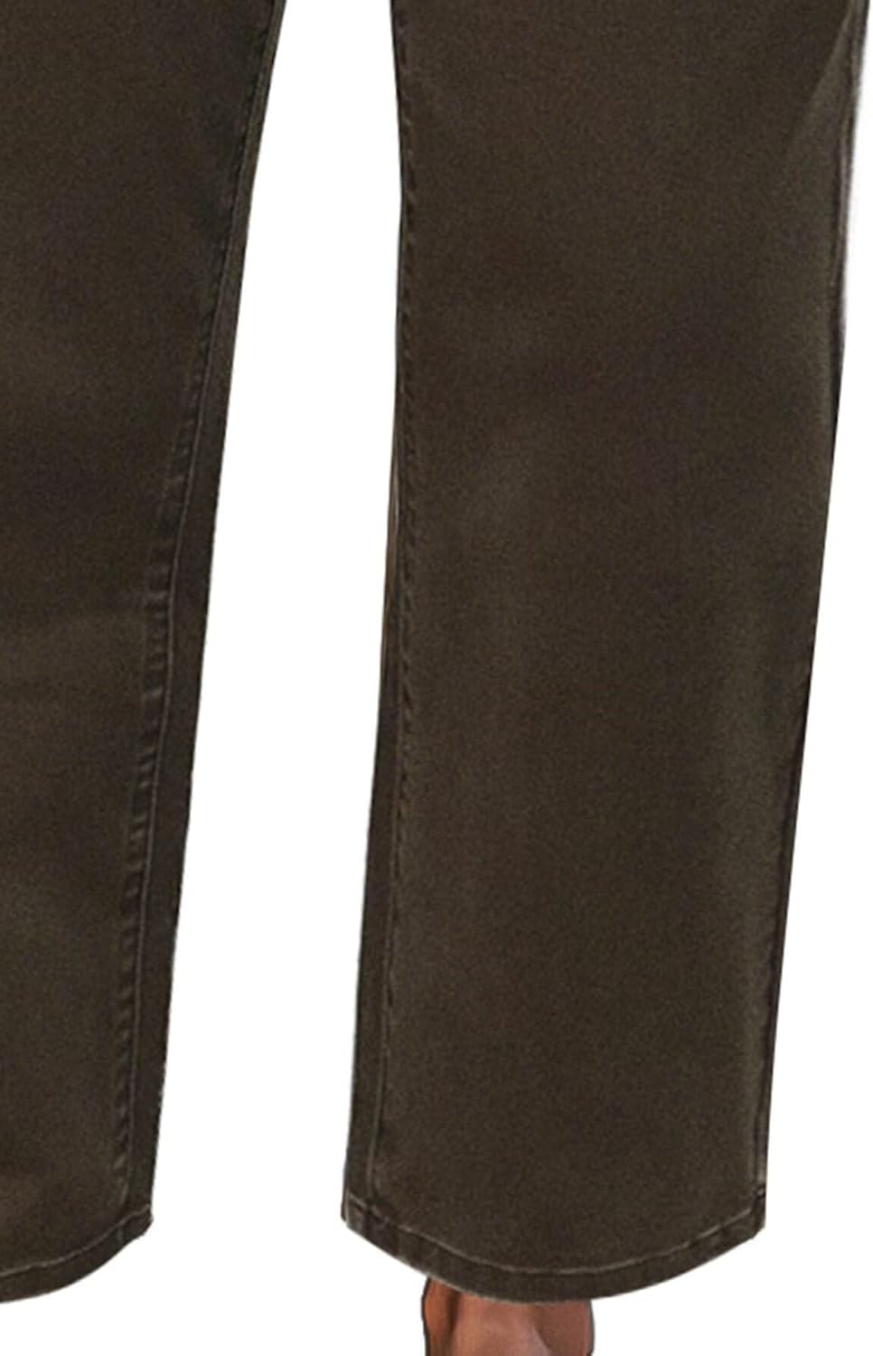 Flamingals Straight Leg Crop Jeans for Women Wash Raw Hem Mid Waist Jeans - Image 4