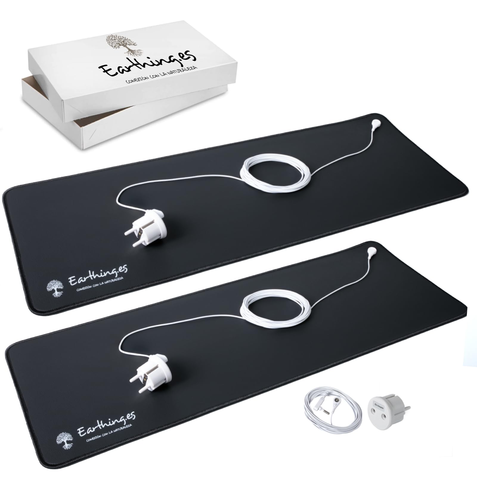 Lot de 2 tapis de mise à la terre universels pour ordinateur portable, lit, sofa (68 x 25 cm) - Earthing/Grounding Mat pour Santé et Bien-être