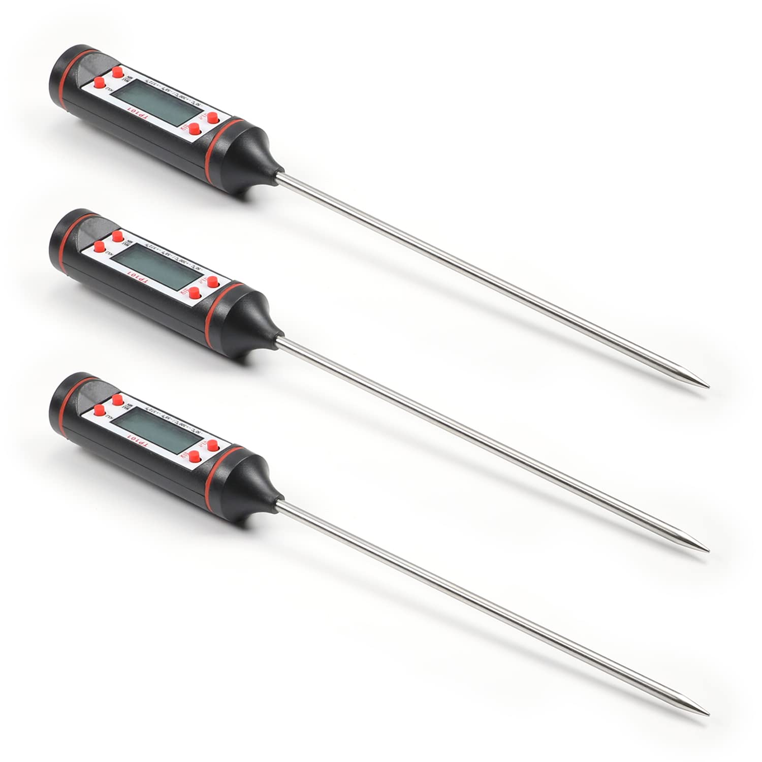 Othmro 3Pcs Digital Meat Thermometer Candy Cooking Thermometer, Instant Read Kitchen Cooking Thermometer for BBQ Grill, Oil, Milk, Bath Water, Deep Fry, Candle Temperature -50 - 300±1 ?