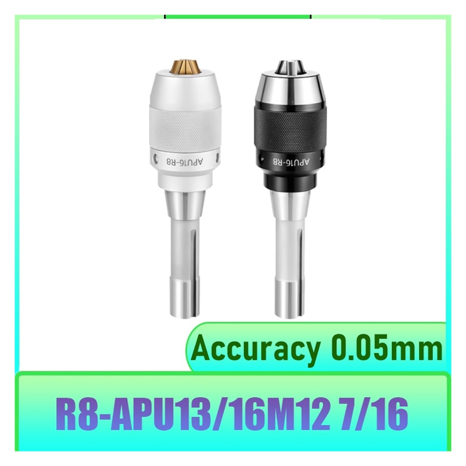 Uchwyt R8 R813 16 7/16 M12 Zintegrowany samozaciskowy uchwyt wiertarski Frezarka Wrzeciono ramy(B Type,R8-APU13(M12))