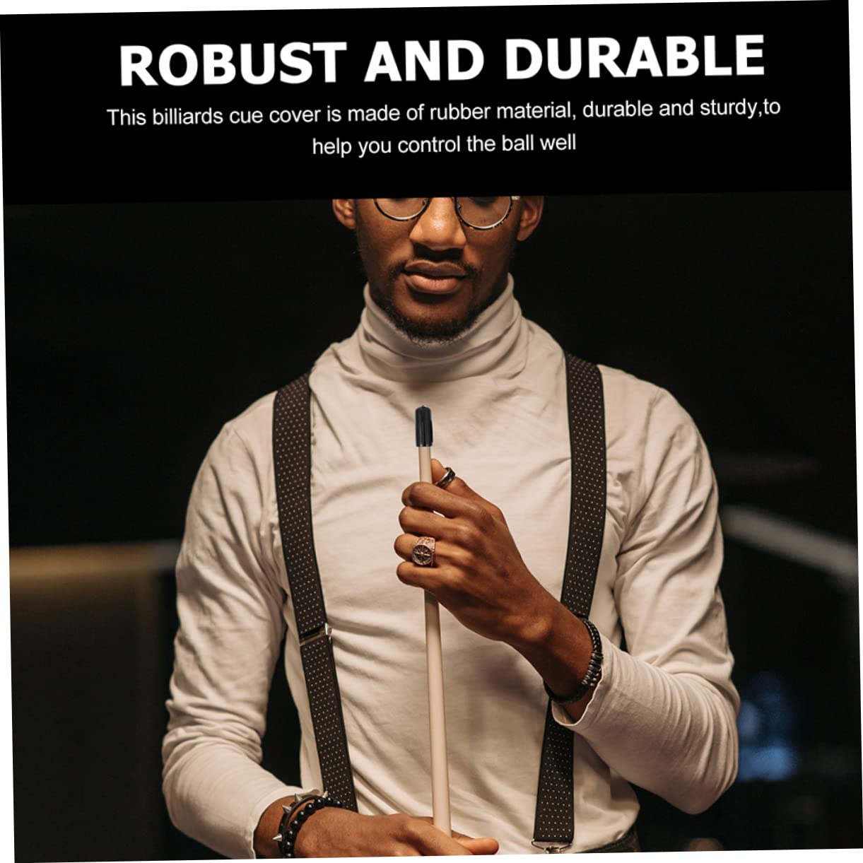 BESTonZON Portable Cue Tips Covers 20 Pack Cue Tip Protectors Cue Accessories for Pool Cue