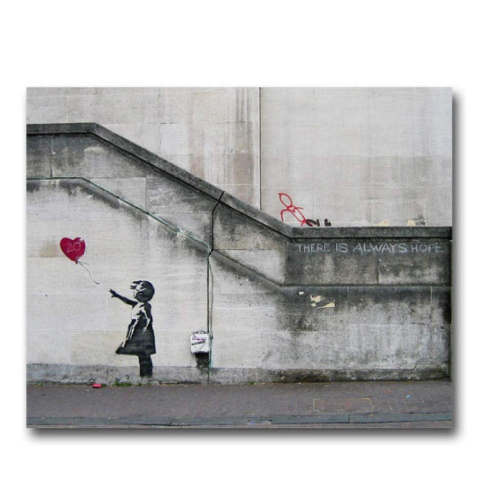 最終価格【BANKSY ART CANVAS バンクシー風船のアートキャンバス】 Banksy バンクシー 日本正規ライセンスの壁掛けキャンバス