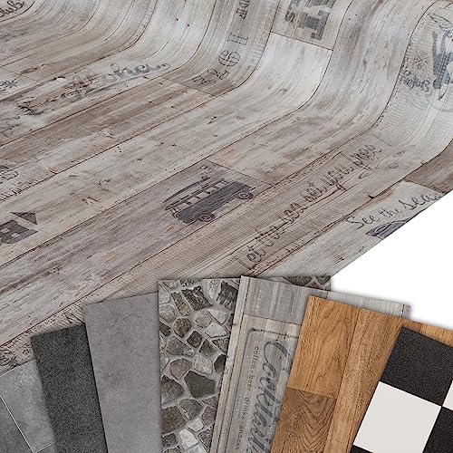 Primaflor PVC Bodenbelag Meterware - TRONTO, Eiche Sanremo, 2,00m x 1,00m, Vinyl-Boden in Holzoptik...