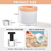 Vista 6 de Bandeja de hielo de silicona para hacer hielo, molde reutilizable para bandejas de hielo de cilindro pequeño, material de silicona de grado