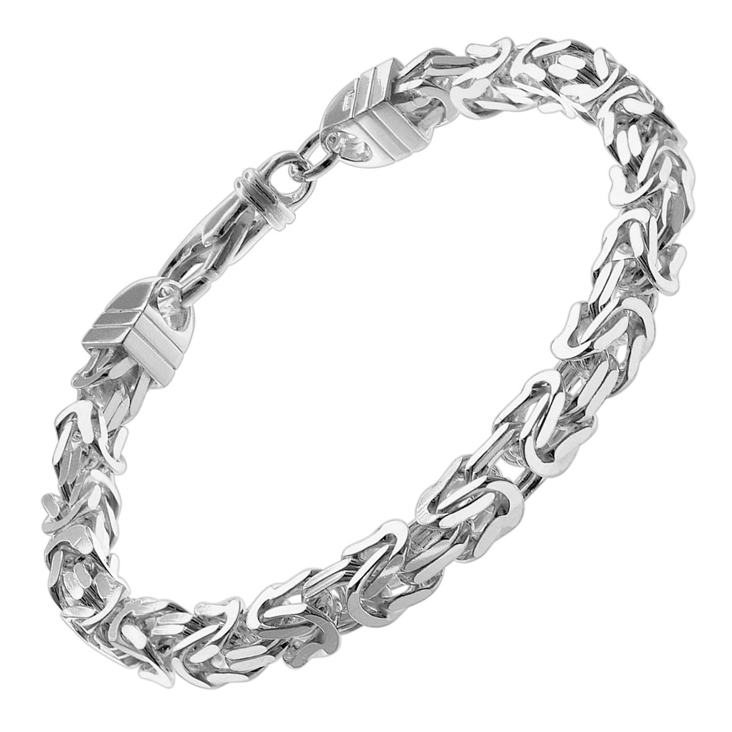 trendor Königskette Armband für Männer 925 Silber 6 mm breit 08646