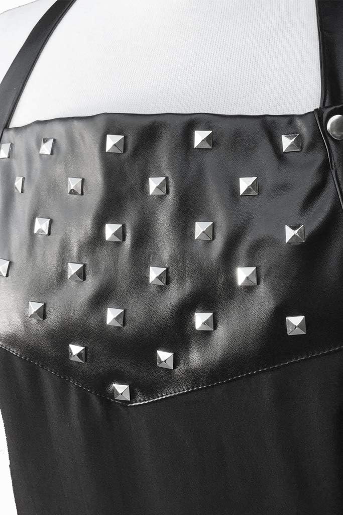 Ladybird Line 315 Metal Stud Front Detail Water, Hair and Bleach Resistant Apron with 2 Front Pockets and Adjustable Neckband for Hair Stylists and Pet Groomers- One Size Fits Most