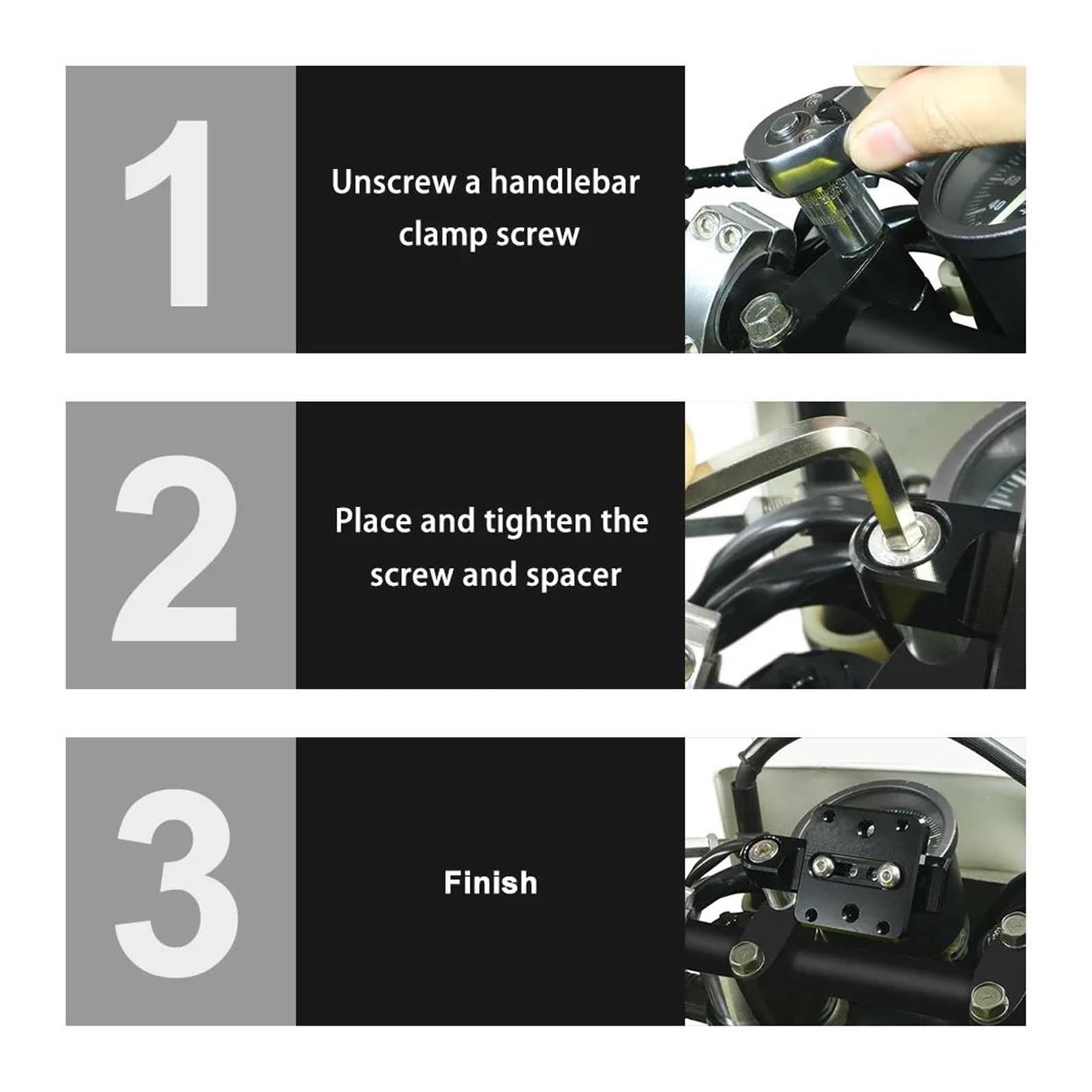Soporte Montaje GPS Navegación para FZ6R FZ1 para TDM 900 para FZ8-N MT01 para MT-125 para MT-25 para MT-03 para MT-09 para MT-10 Abrazadera Manillar GPS Soporte Montaje Navegación Soporte GPS
