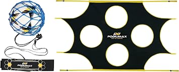 PodiuMax Soccer Trainer & 12x6 Soccer Goal Target Net with 10 Scoring Zones