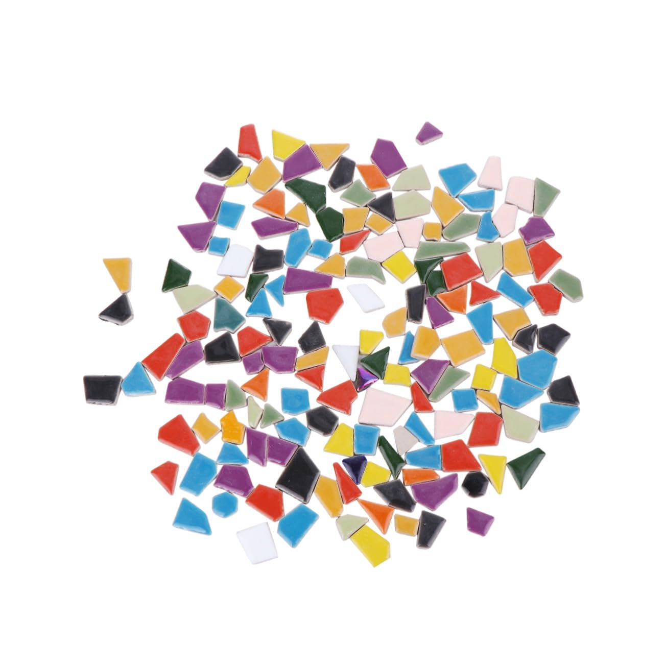 SEWACC 500g Partículas Sueltas de Mosaico de Cerámica Hechos Mano Piedra Irregular Esmaltada Purpurina Materiales para Bricolaje Mosaico Cristal de Piedra Colores Surtidos