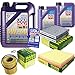 Produktbild QR-PARTS 69344400 Filter Set Inspektionspaket 7 Liter Motoröl Leichtlauf High Tech 5W-40 MANN-FILTER Innenraumfilter Luftfilter Ölfilter