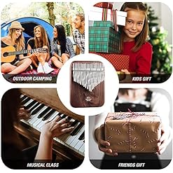 LLC-POWER 21 Touches Kalimba Thumb Piano, Piano Portable Finger Noyer Noir avec Instruction D’étude Et De Tune Hammer… - Les Beatles, Paul McCartney, John Lennon, RIngo Starr, George Harrison LLC-POWER 21 Touches Kalimba Thumb Piano, Piano Portable Finger Noyer Noir avec Instruction D'étude Et De Tune Hammer… – Image 6