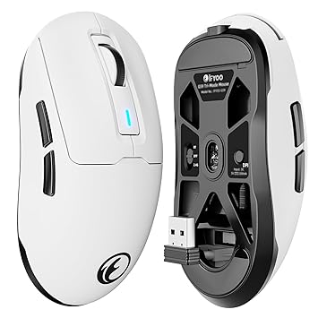 IFYOO G59 2.4G/BT/Wired Wireless Gaming Mouse, Rechargeable USB Type-C Wireless Game Mouse, 6 Adjustable DPI, Max 8000 DPI, 60g Lightweight, 6 Programmable Buttons, PC Computer Laptop, Win 11 10, Mac