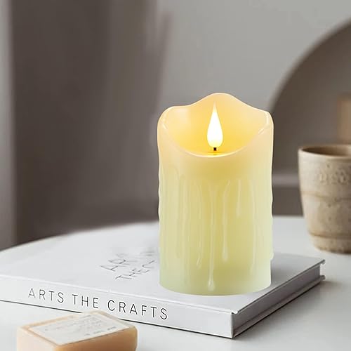 Miniatura 5 de Velas sin llama, velas parpadeantes con control remoto y temporizador, velas de pilar de cera real, velas LED eléctricas para el hogar, boda,