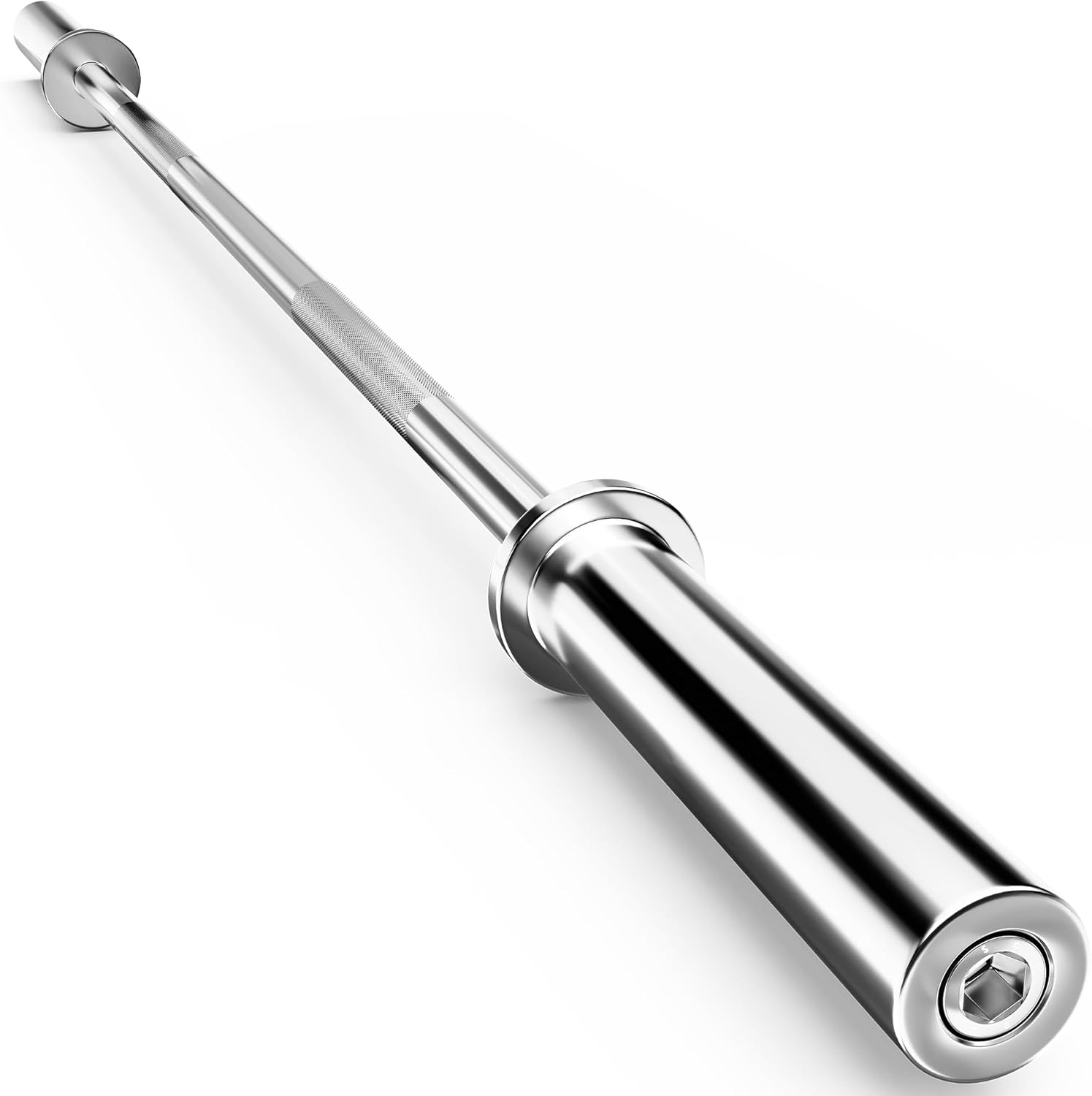 Olympic Barbell With EZ Curl Bar - 2 Inch Sleeve, Knurled Grip, Bearings - Weightlifting Bar for Strength Training, Home Gym Use