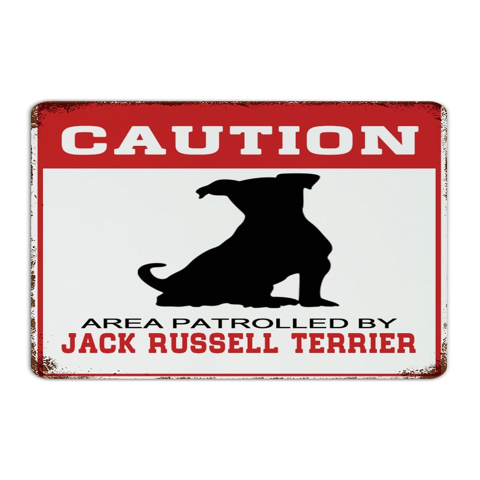Déco de jardin Russell Terrier plaque métallique pour terrasse et cour