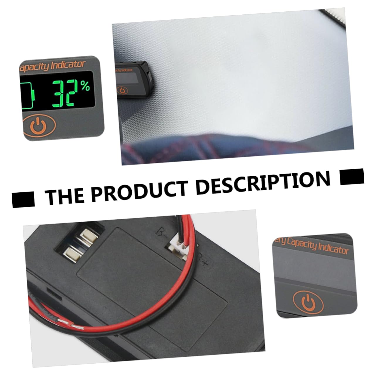 DOITOOL 2 Indicadores De Capacidad De Batería - Probador De Voltaje Porcentual De Batería Ácida De 66 V Indicador Digital De Capacidad De Para Banco De Energía De Coche