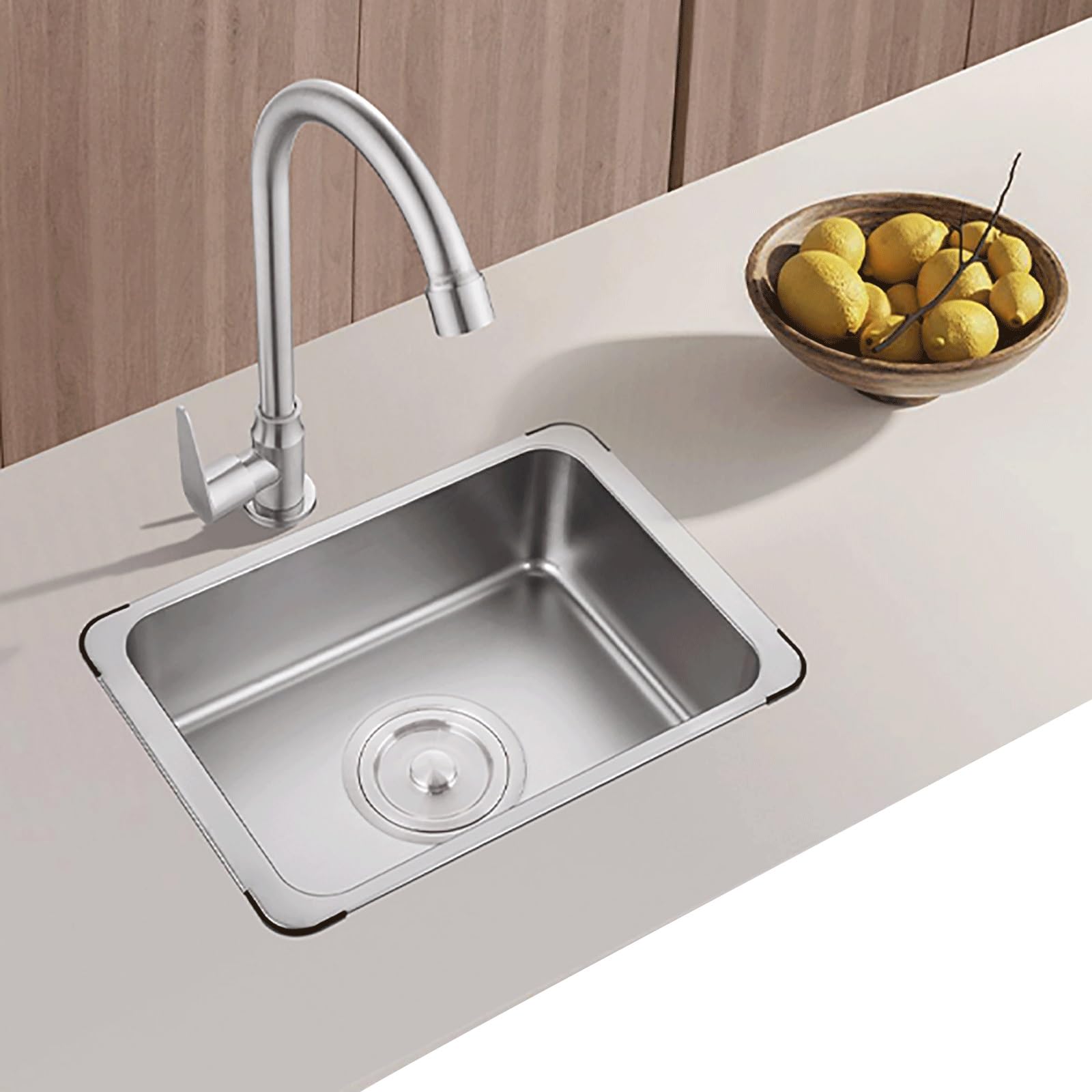 35/36/37.5cm Einbauspüle Klein Küchenspüle Edelstahl, Spülbecken mit Armatur Gewerbliche Spülschrank Bars, Balkone, Wohnungen, Restauranttheken, Küchen(Black,35 * 25cm(13.8"*9.8"))