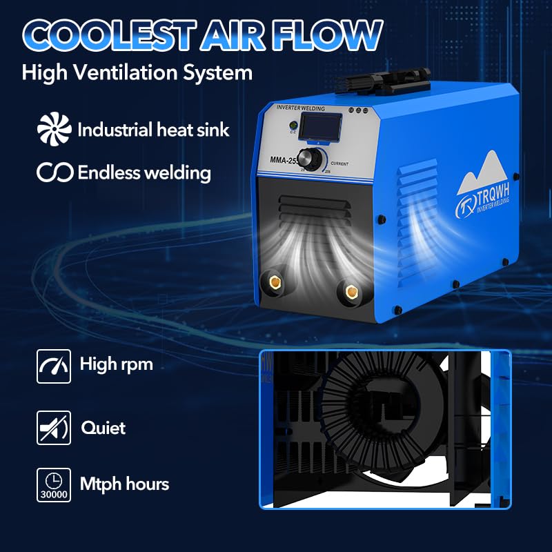 Image of TRQWH MMA255A Mini Welding Machine 200A 110V Stick Welder ARC Welder Machine IGBT Inverter MMA Welder Portable Welding Machine Hot Start for Beginners and Professionals