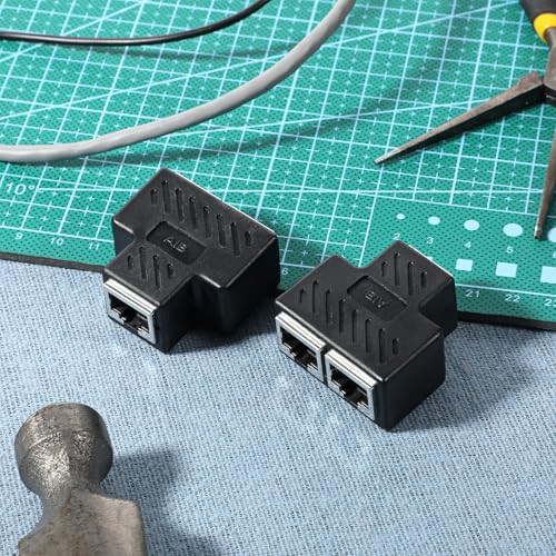 RJ45 Splitter LAN Splitter Ethernet 1 a 2 conectores pack 2 miniatura 5