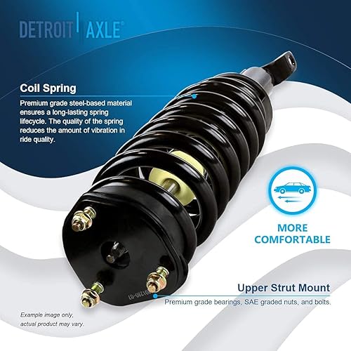 Miniatura 1276 de Detroit Axle - Kit de suspensión delantera de 10 piezas para Chevy Aveo Aveo5 Pontiac G3 Wave 2 Ready Struts Assembly 2 Enlaces de barra