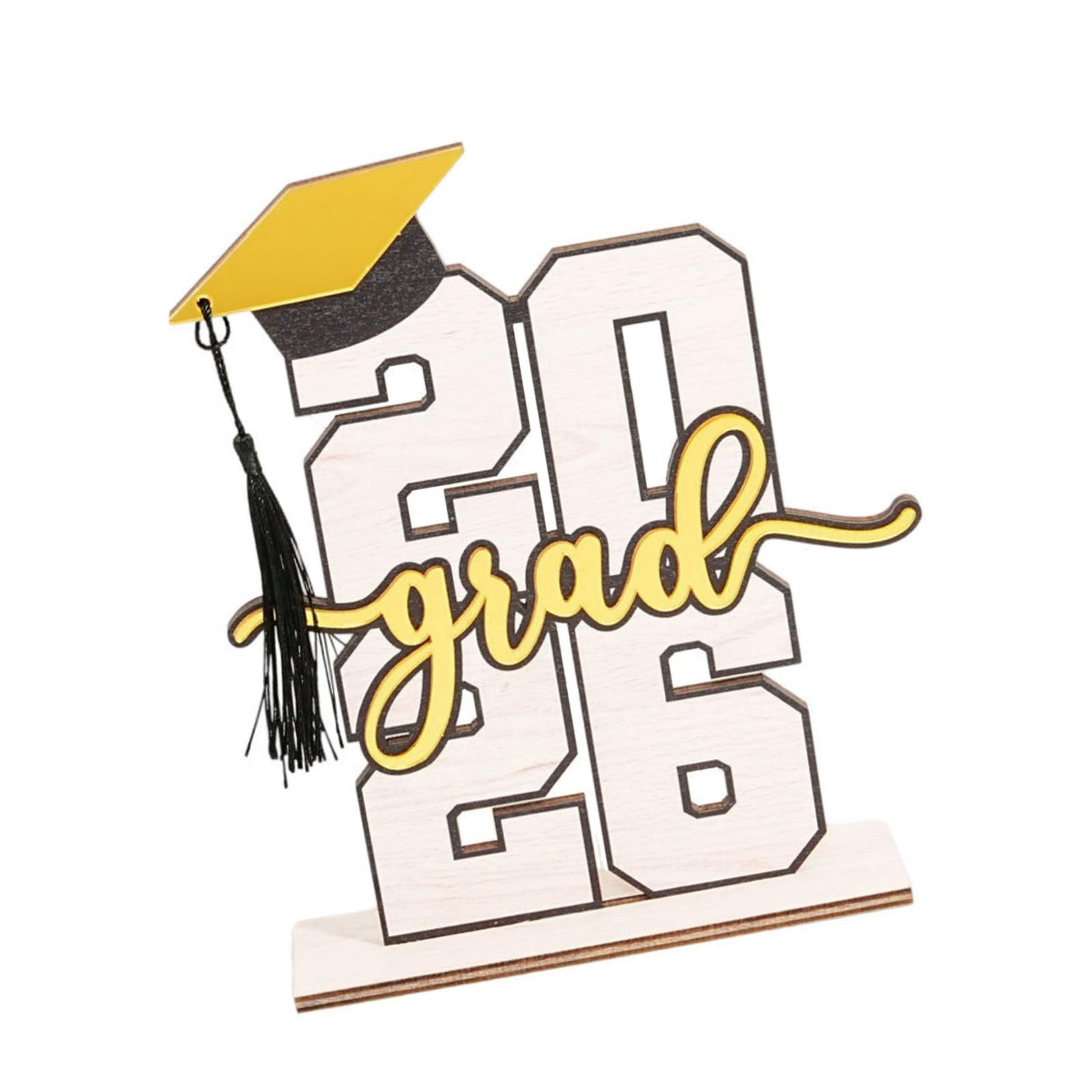 hogtnd Class 2026 Wooden Table Toppers "Congrats Grad ", Wooden Sign, Graduation Table Toppers, "Congratulate", Tiered Tray Decorations