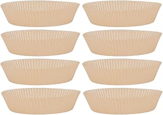 30 Szt. Jednorazowa Wkładka Papierowa Nieprzywierająca Papierowa Wkładka do Frytkownicy Okrągły Papier do Pieczenia do Kuchni(Prawdziwy kolor)