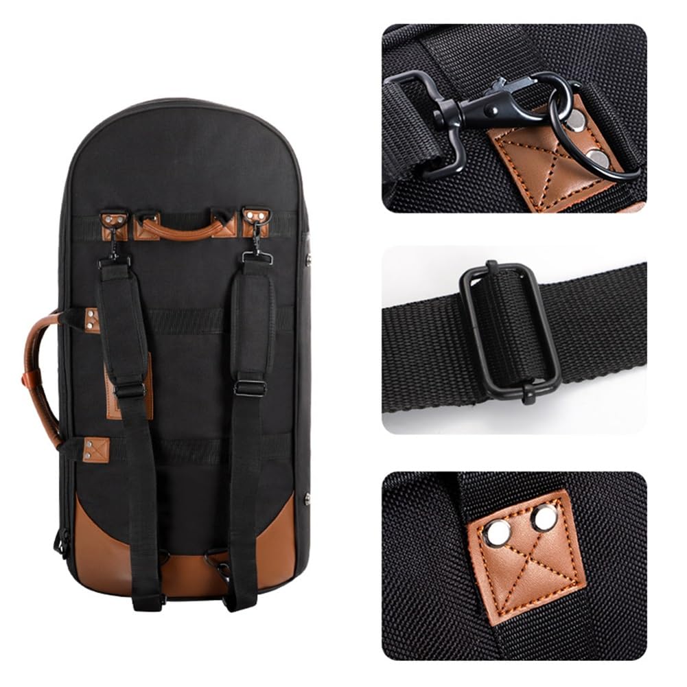 Bolsa de bombardino de Llave Plana Bolsa de bombardino de Tela Oxford Gruesa 4 Bolsa de bombardino de Llave Plana Accesorios para Instrumentos de Viento