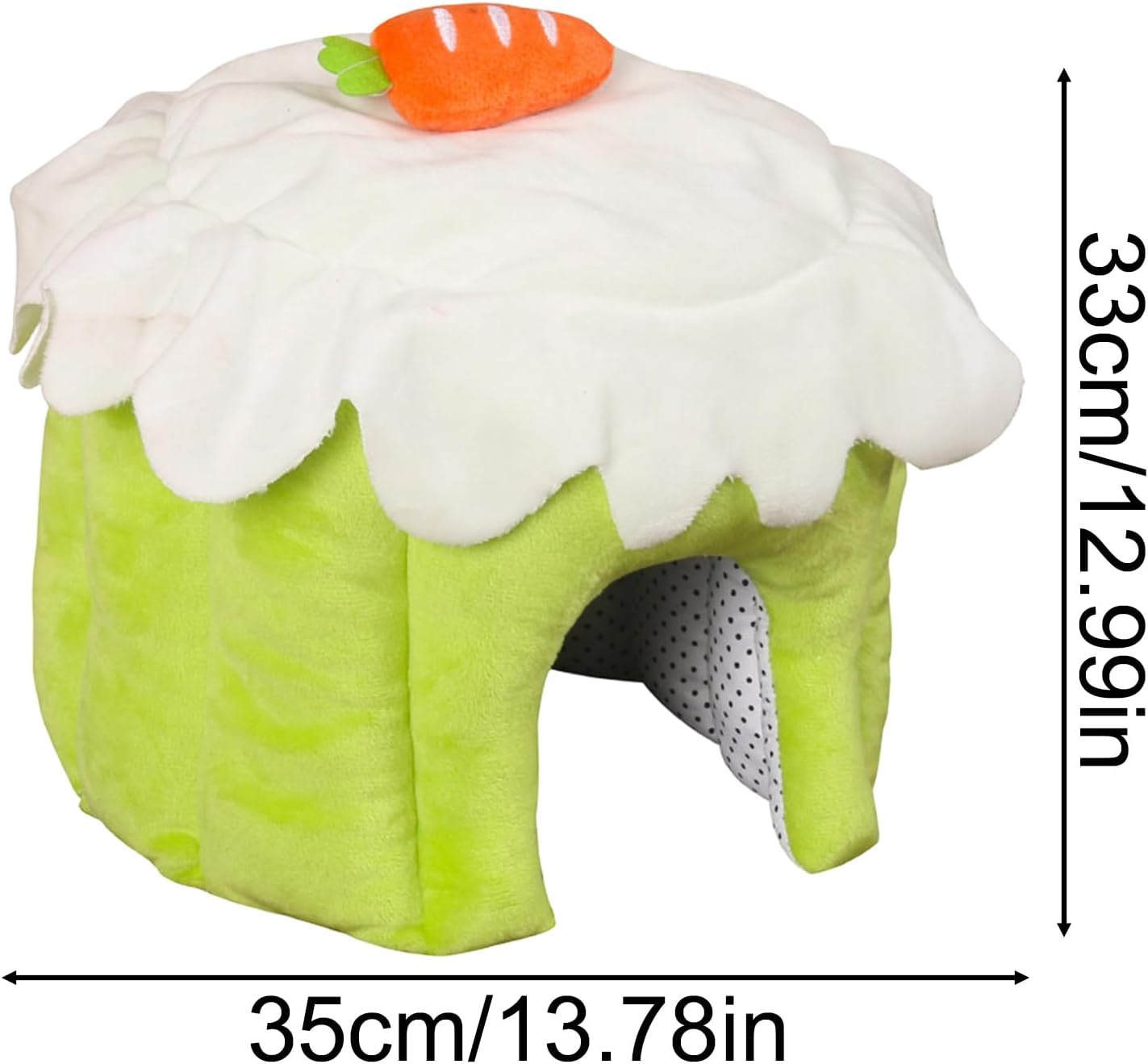 Bunny Bed - Cake Shape Bottomless Nest Warm - Pet House | for Hamster Chinchilla Ferret Gerbil Sugar Glider Small Animal Winter Sleeping Playing Cage