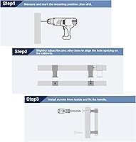 Vista 7 de Paquete de 25 Manijas de Gabinete de Cocina de Cristal Acrílico Orger, Manijas de Cajón con Acabado Cromado Plateado, Centros de Orificios de 3
